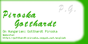 piroska gotthardt business card